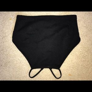 Strappy Back Black Halter Top